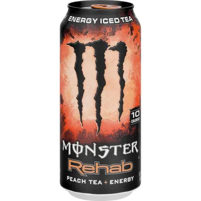 Monster Rehab Peach Tea Energy Drink 15.5oz Can