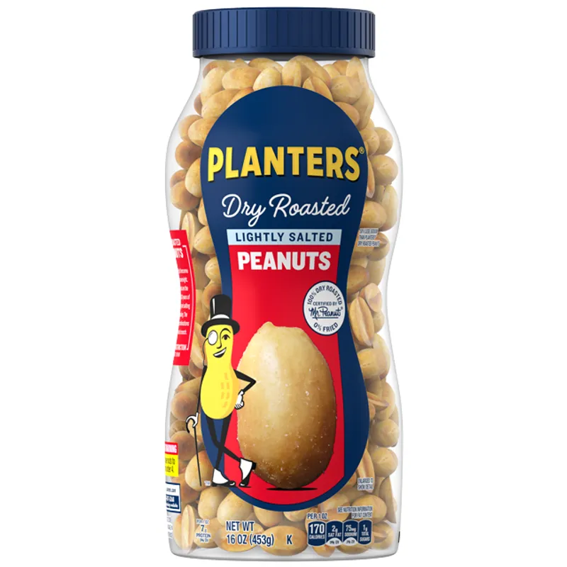 Planters Dry Roasted Peanuts Lightly Salted Jar view 1