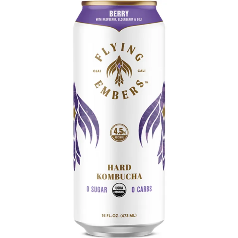 Flying Embers Berry Hard Kombucha view 1
