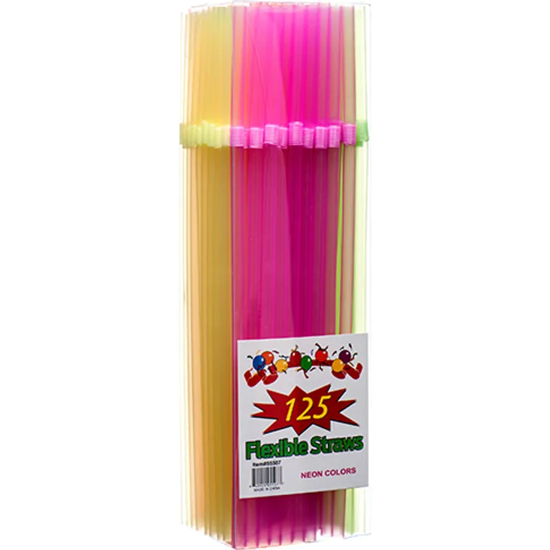 Plastic Straws Neon Flex view 1