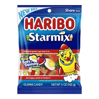 HARIBO Starmix Gummi Candy 5 oz bag