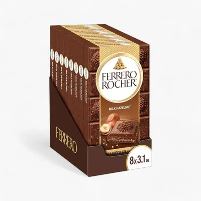 Ferrero Rocher Milk Chocolate Hazelnut Bar 3.1 oz