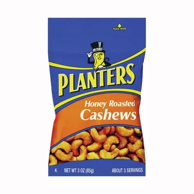 Planters Honey Roasted Cashews 3 oz Bag