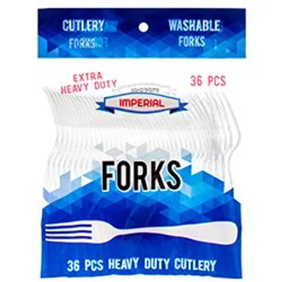 Imperial Heavy Duty Plastic Forks 36 Count