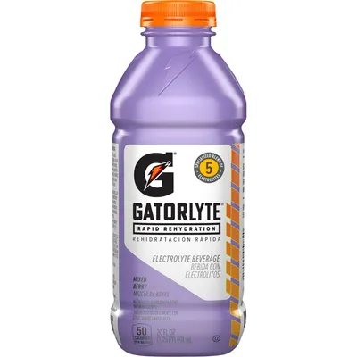 Gatorade Gatorlyte Electrolyte Beverage, Mixed Berry 20oz Bottle
