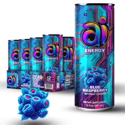 AI Energy Blue Raspberry 12 oz Can