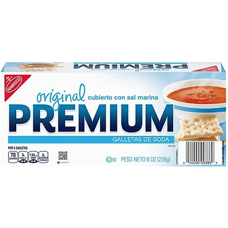 Nabisco Original Premium Saltine Crackers Topped with Sea Salt Box view 1