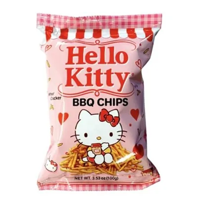 Hello Kitty BBQ Chips Wheat Cracker 3.53 oz