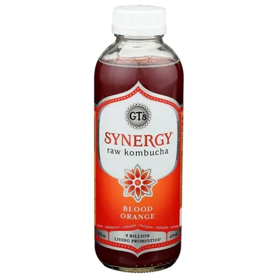 GT's Synergy Blood Orange Kombucha 16 oz Bottle