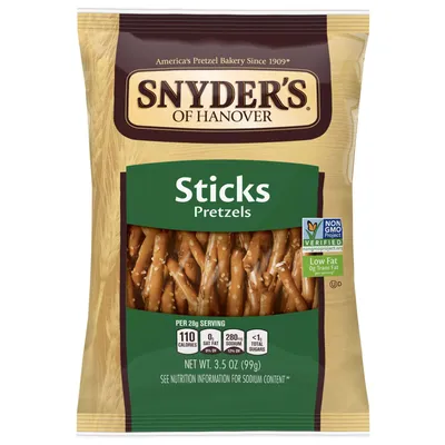 Snyder's of Hanover Pretzel Sticks 3.5 oz Bag