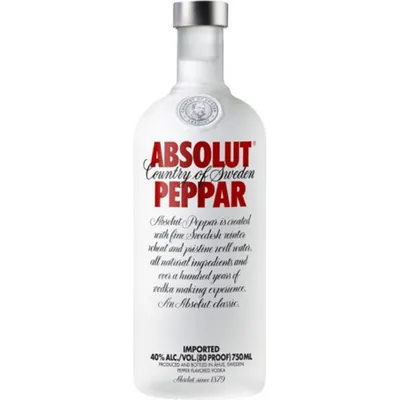 Absolut Country of Sweden Peppar Pepper Vodka 750mL
