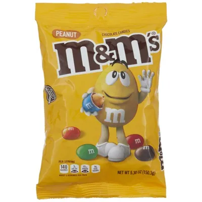 M&M's Peanut Chocolate Candy 5.3oz Count