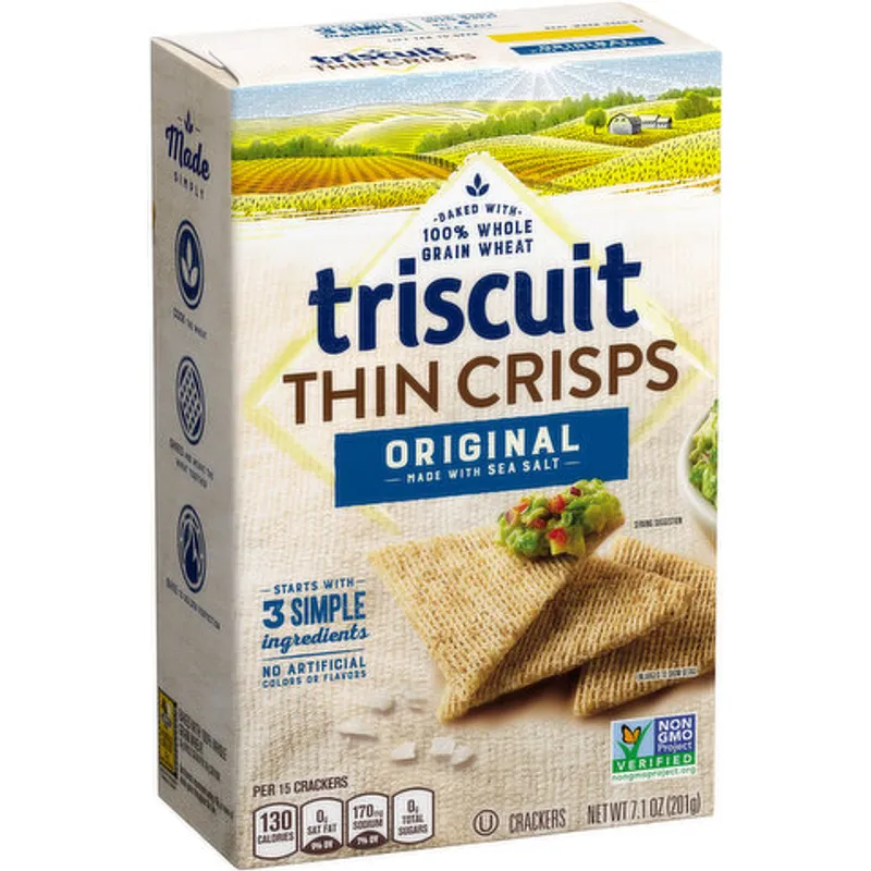 Triscuit Thin Crisps Original - made with Sea Salt Box view 1