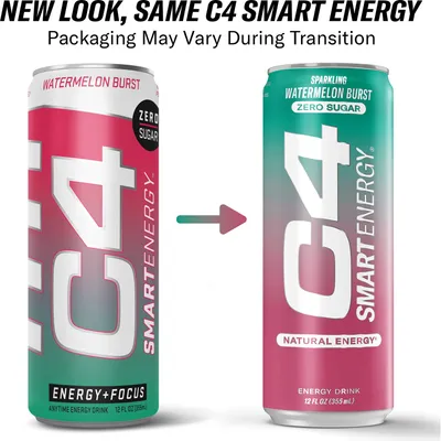 C4 Energy Drink, Sparkling Watermelon Burst, Zero Sugar 12oz Can