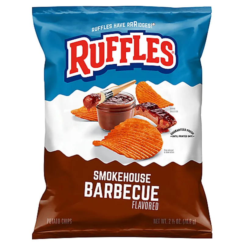 Ruffles Smokehouse Barbecue Potato Chips view 1