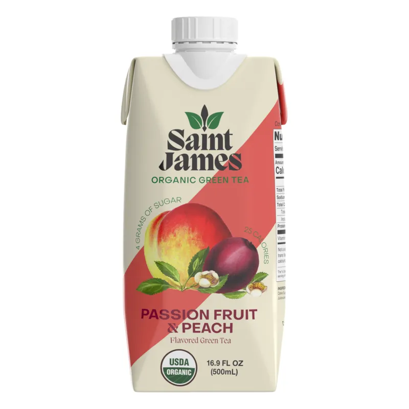 Saint James Organic Green Tea Passion Fruit & Peach view 1