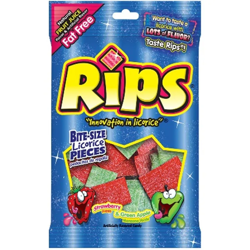 Rips Strawberry & Green Apple Bite-Size Licorice Candy view 1