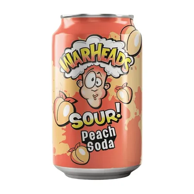 Warheads Sour Peach Soda 12 oz