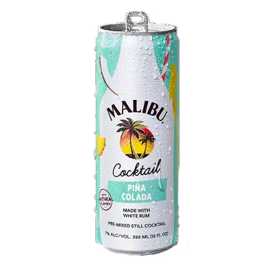 Malibu Cocktail Pina Colada Pack 12oz Can