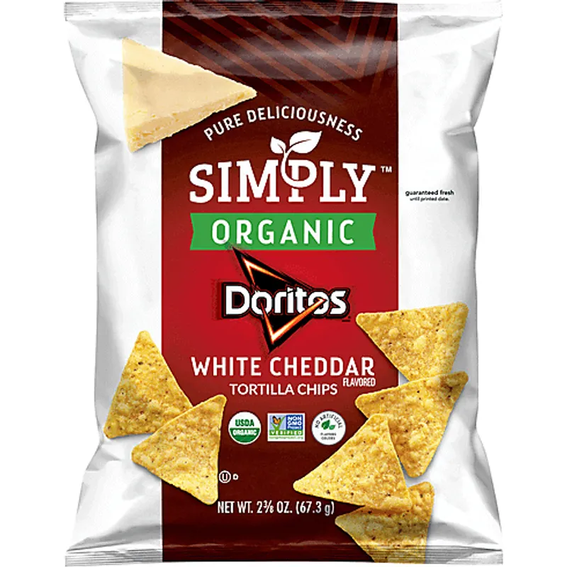 Doritos Simply Organic Tortilla Chips White Cheddar view 1