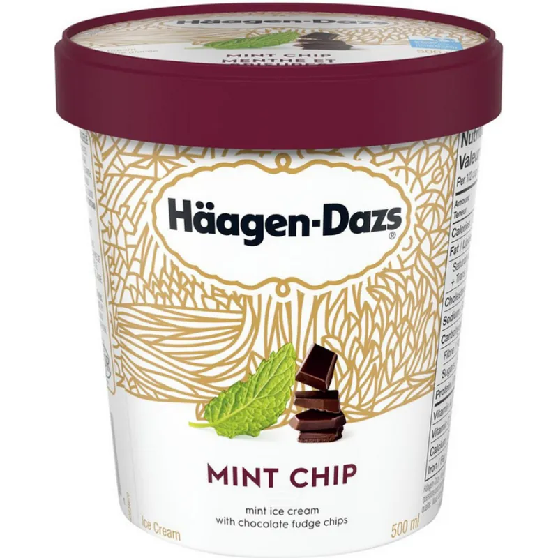 Haagen-Dazs Mint Chip Ice Cream view 1