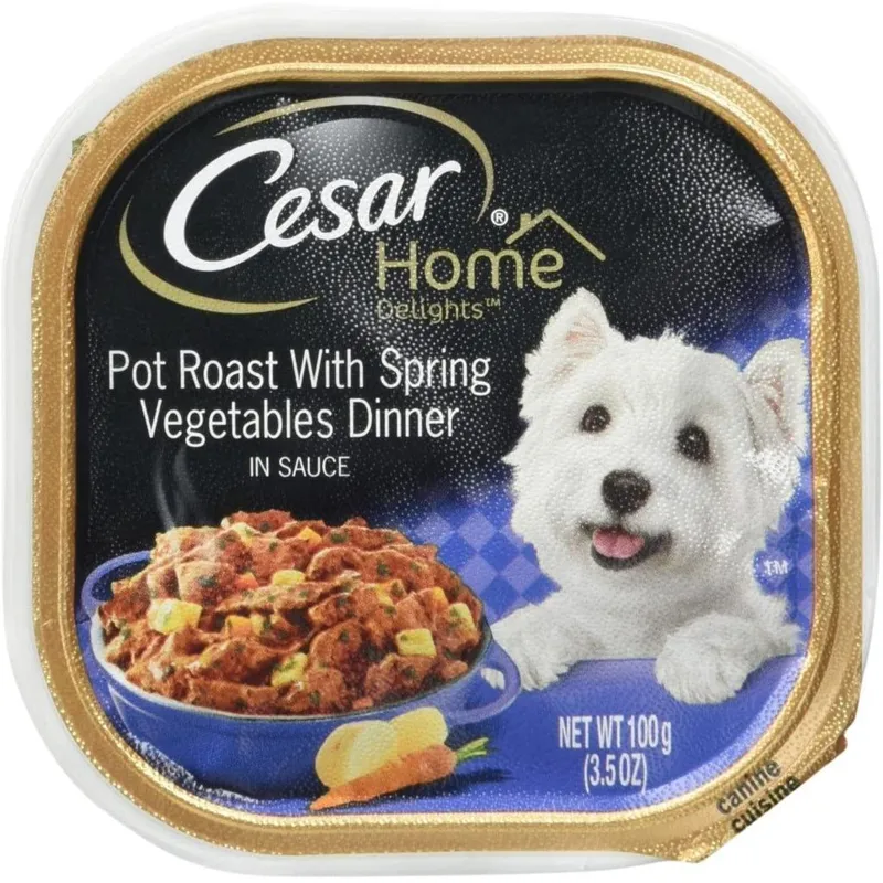 Cesar Home Delights Pot Roast with Vegetables Wet Dog Food Tray view 1