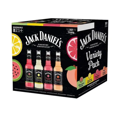 Jack Daniel's Country Cocktails Variety Pack 12 Pack 10 oz Bottles