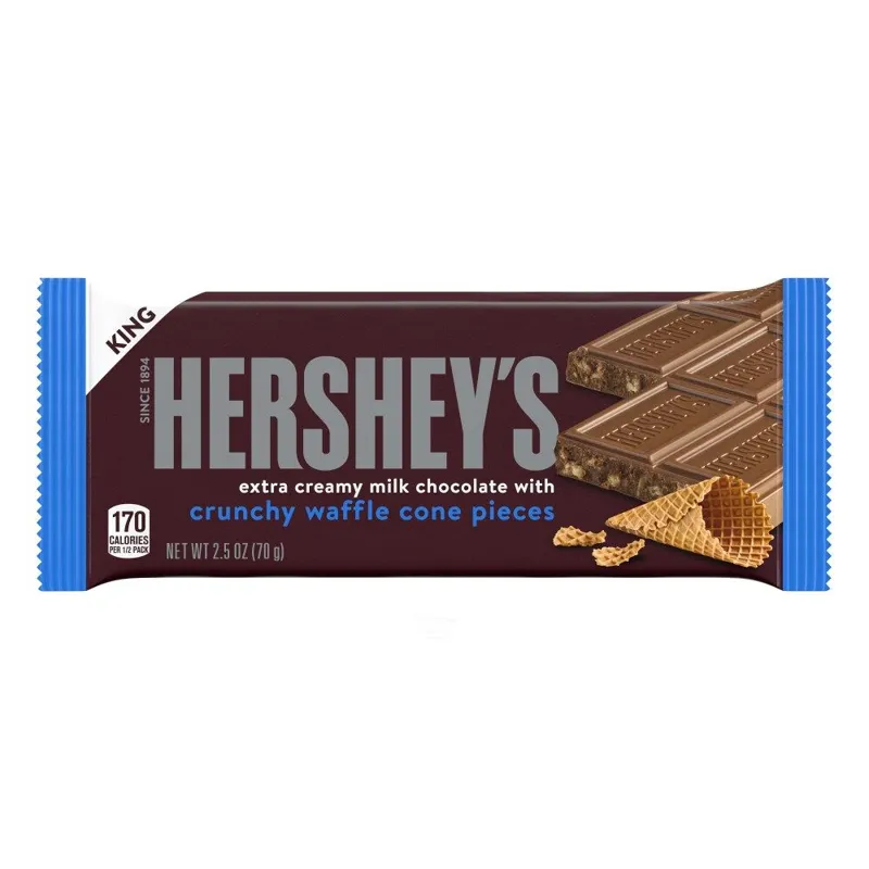 HERSHEY'S Milk Chocolate with Crunchy Waffle Cone Pieces view 1