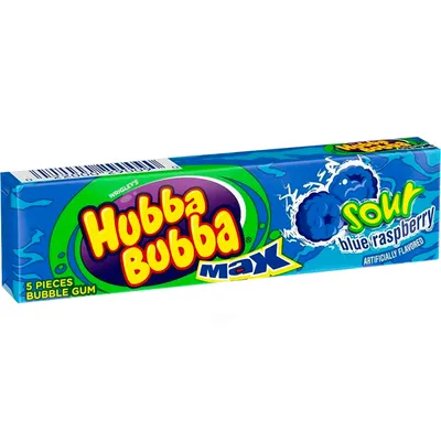 Hubba Bubba Max Sour Blue Raspberry Bubble Gum