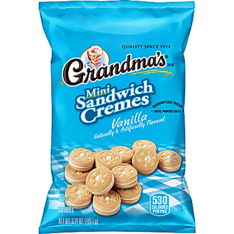 Austin Vanilla Cremes Cookies Vanilla with Rich Creamy Filling Bag view 1