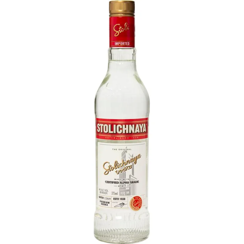 Stolichnaya Red Label Russian Vodka view 1