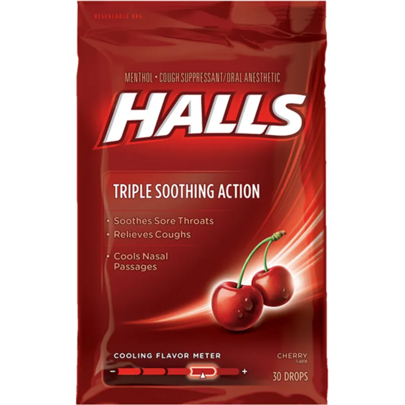 Halls Cherry Cough Drops view 1