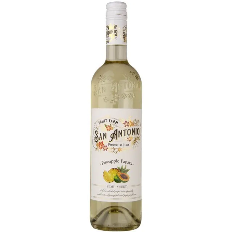 San Antonio Fruit Farm Pineapple Papaya Semi-Sweet White Wine view 1