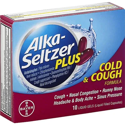 Alka-Seltzer Plus Cold & Cough Maximum Strength Liquid Gels 10 ct Boxs