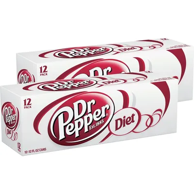 Diet Dr Pepper 12x 12oz Cans