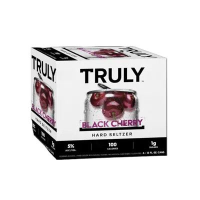Truly Black Cherry Hard Seltzer 6-pack 12oz cans