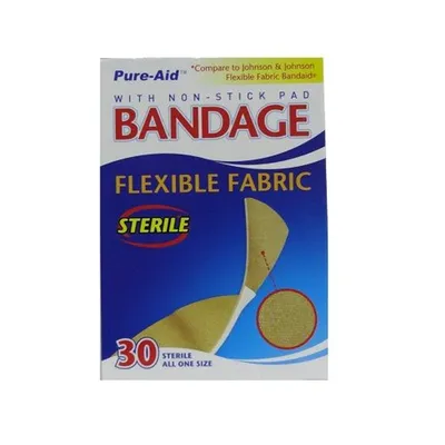 Pure Aid Flexible Fabric Bandage 30 count