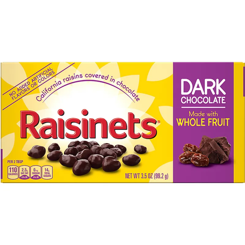 Nestle Raisinets Candy California Raisins covered in Chocolate Box view 1