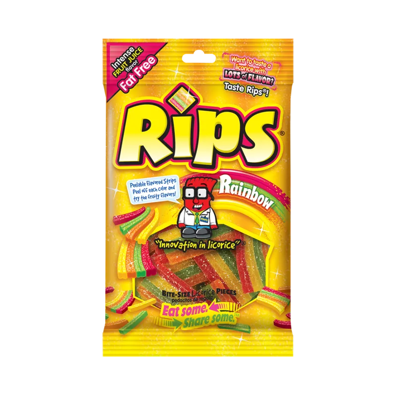 Rips Rainbow Bite Size Licorice Pieces view 1