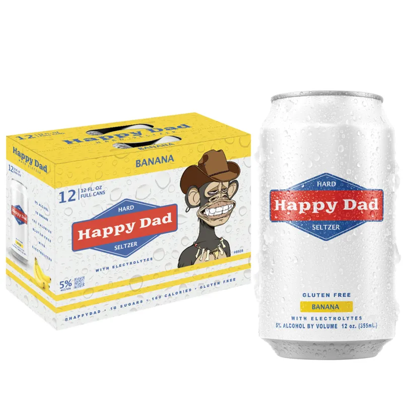 Happy Dad Banana Hard Seltzer view 1