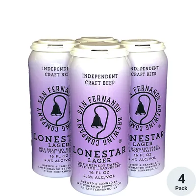 San Fernando Lonestar Raspberry Lager 4 Pack 64oz