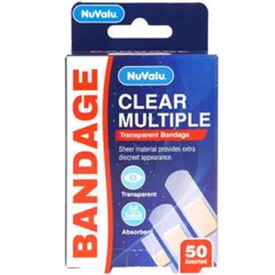 Nuvalu Clear Bandage 50 ct