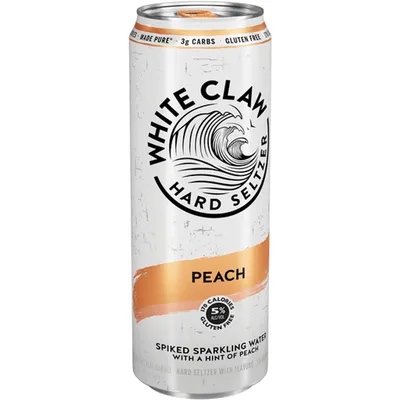 White Claw Hard Seltzer Peach 19.2 oz can