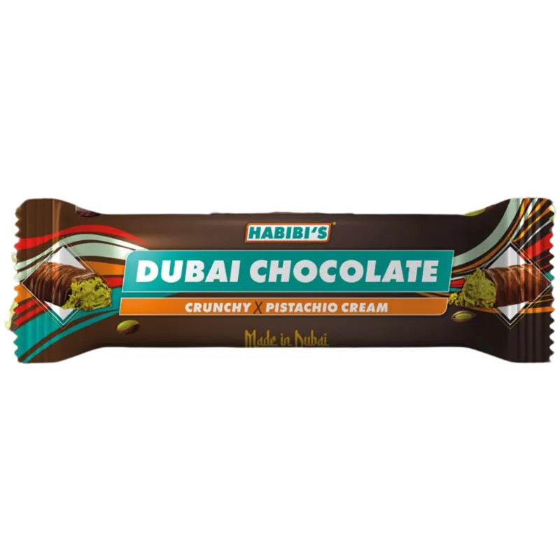 Habibis Dubai Chocolate Crunchy Pistachio Cream Bar view 1