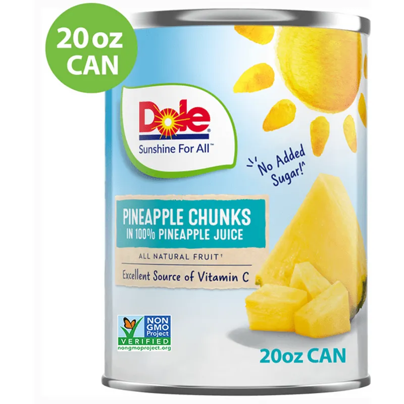 Dole Pineapple Chunks In Pineapple Juice view 1