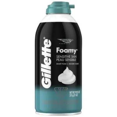 Gillette Foamy Sensitive Skin Shave Foam 11 oz Can