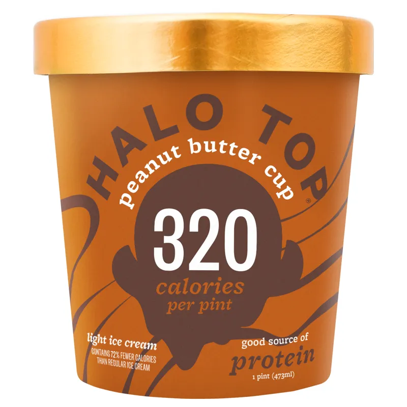 Halo Top Peanut Butter Cup Light Ice Cream view 1