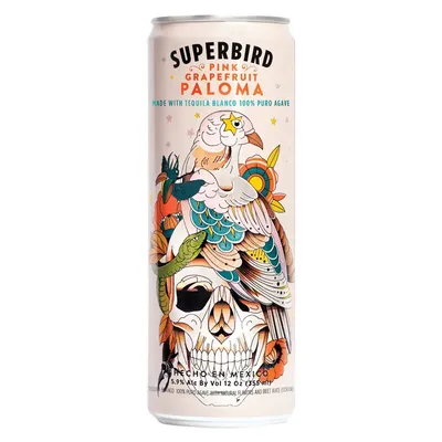 Superbird Pink Grapefruit Paloma 12 oz can