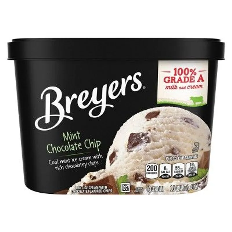 Breyers Mint Chocolate Chip Ice Cream view 1