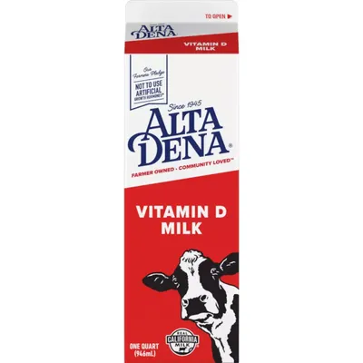 Alta Dena Whole Milk Vitamin D 1 Quart 946 ml